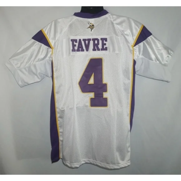 Minnesota Vikings Brett Favre Captain Reebok Jersey L